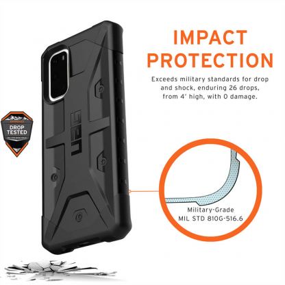 Urban Armor Gear Pathfinder - удароустойчив хибриден кейс за Samsung Galaxy S20 (черен) 6