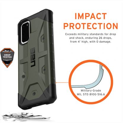 Urban Armor Gear Pathfinder - удароустойчив хибриден кейс за Samsung Galaxy S20 (зелен) 6