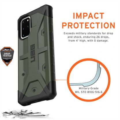 Urban Armor Gear Pathfinder - удароустойчив хибриден кейс за Samsung Galaxy S20 Plus (зелен) 6