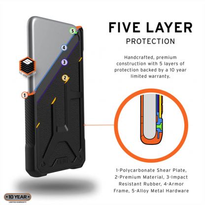 Urban Armor Gear Plasma - удароустойчив хибриден кейс за Samsung Galaxy S20 Ultra (прозрачен) 6