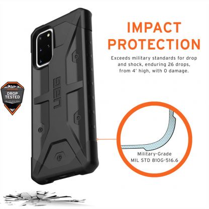 Urban Armor Gear Pathfinder - удароустойчив хибриден кейс за Samsung Galaxy S20 Plus (черен) 6