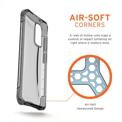 Urban Armor Gear Plyo Case - удароустойчив хибриден кейс за Samsung Galaxy S20 (прозрачен) 6
