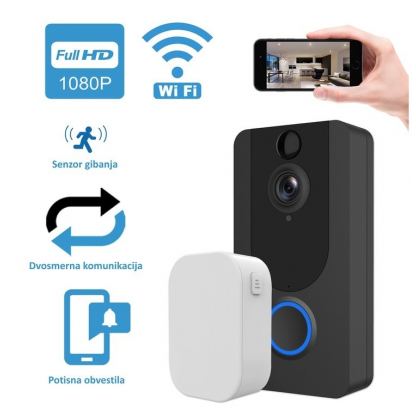 Platinet Video Smart Doorbell Wi-Fi Camera 1080p Wireless Chime - безжичен звънец с Wi-Fi камера  3
