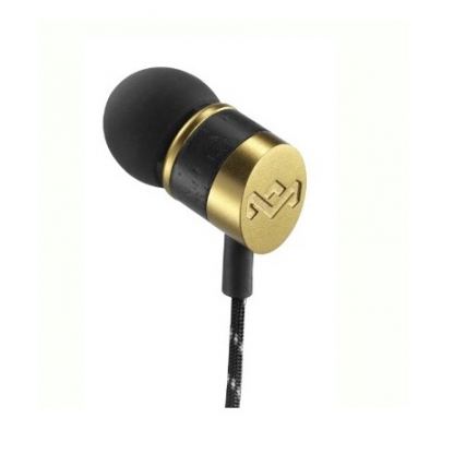 The House of Marley Unisex Uplift Mic - слушалки с микрофон и управление на звука за мобилни устройства (златист-черен) 2