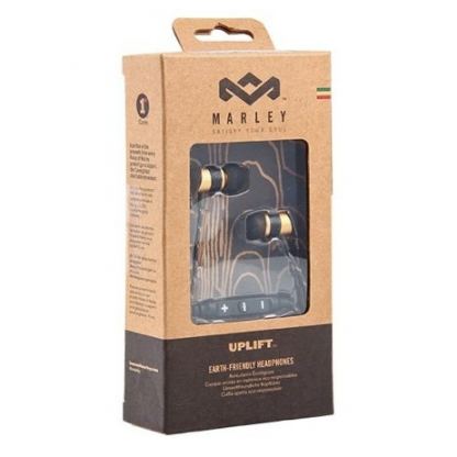 The House of Marley Unisex Uplift Mic - слушалки с микрофон и управление на звука за мобилни устройства (златист-черен) 3
