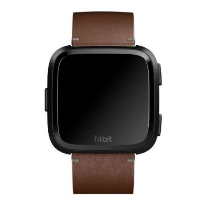 Fitbit Versa Accessory Band Leather Small - кожена (естествена кожа) каишка за Fitbit Ionic (кафяв)  3
