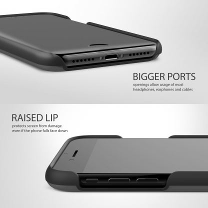 iLuv Metal Forge Ring Case - поликарбонатов кейс с пръстен против изпускане за iPhone SE (2020), iPhone 8, iPhone 7 (сив) 3