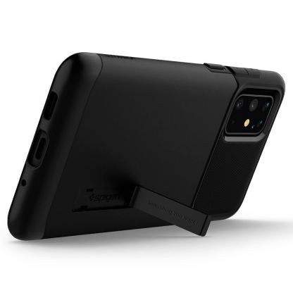Spigen Slim Armor Case - хибриден кейс с отделение за кр. карти и най-висока степен на защита за Samsung Galaxy S20 Plus (черен) 5