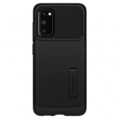 Spigen Slim Armor Case - хибриден кейс с отделение за кр. карти и най-висока степен на защита за Samsung Galaxy S20 (черен) 8