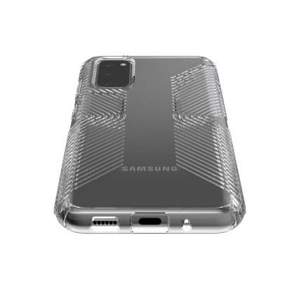 Speck Presidio Grip Case - удароустойчив хибриден кейс за Samsung Galaxy S20 (прозрачен) 5