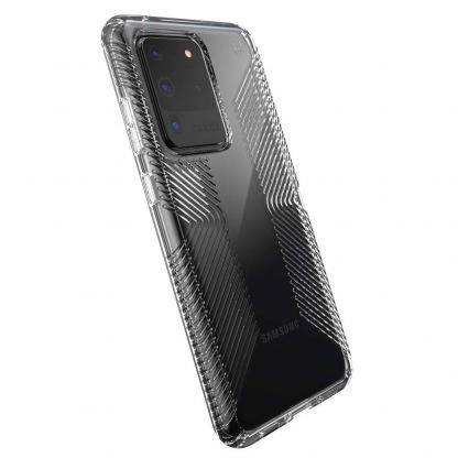 Speck Presidio Grip Case - удароустойчив хибриден кейс за Samsung Galaxy S20 Ultra (прозрачен) 2