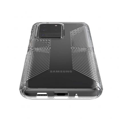 Speck Presidio Grip Case - удароустойчив хибриден кейс за Samsung Galaxy S20 Ultra (прозрачен) 5