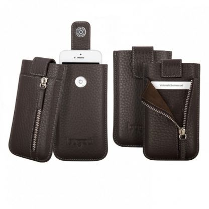 Bugatti Move Universal Case 2XL - кожен калъф (естествена кожа) за Samsung Galaxy S6 Edge, S5, A5, Nokia Lumia 1020, Sony Xperia Z/Z1/Z2/M2 (кафяв) 2
