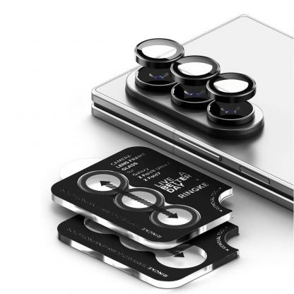 Комплект 2 броя предпазни стъклени лещи за камерата на Samsung Galaxy Z Fold8 Ultra,  Galaxy Z Fold7 - Ringke Camera Lens Glass (черен) 3