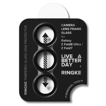 Комплект 2 броя предпазни стъклени лещи за камерата на Samsung Galaxy Z Fold8 Ultra,  Galaxy Z Fold7 - Ringke Camera Lens Glass (черен) 4