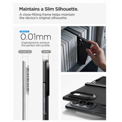 Качествен тънък матиран кейс с Qi2 за Samsung Galaxy Z Fold8 Ultra - Spigen MagFit Qi2 Air Fit Pro Case (черен) 7