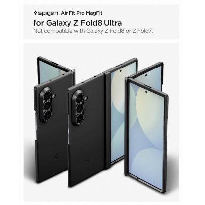 Качествен тънък матиран кейс с Qi2 за Samsung Galaxy Z Fold8 Ultra - Spigen MagFit Qi2 Air Fit Pro Case (черен) 10
