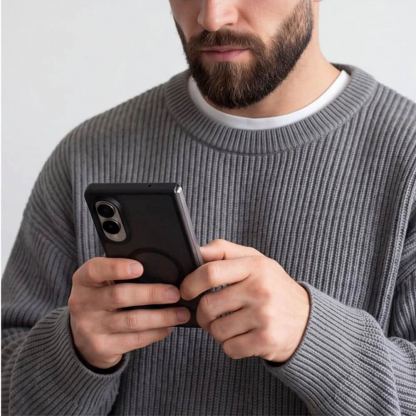 Хибриден удароустойчив кейс с MagSafe за Samsung Galaxy Z Fold8 - Tech-Protect MagMat MagSafe Case (черен-мат) 3