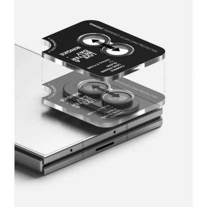 Комплект 2 броя предпазни стъклени лещи за камерата на Samsung Galaxy Z Fold8 - Ringke Camera Lens Glass (черен) 5