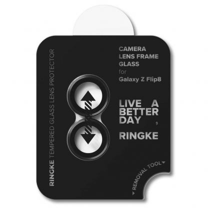 Комплект 2 броя предпазни стъклени лещи за камерата на Samsung Galaxy Z Flip8 - Ringke Camera Lens Glass 2 Pack (черен) 4
