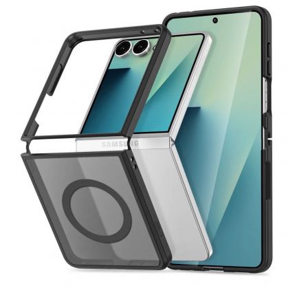 Хибриден удароустойчив кейс с MagSafe за Samsung Galaxy Z Flip8 - Tech-Protect MagMat MagSafe Case (черен-мат) 2