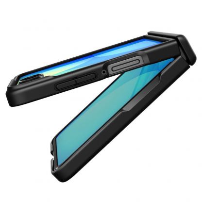 Качествен тънък матиран кейс с Qi2 за Samsung Galaxy Z Flip8 - Spigen MagFit Qi2 Air Fit Pro Case (черен) 2