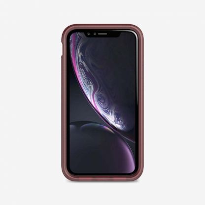 Tech21 Evo Luxe Case - хибриден кожен кейс с висока защита за iPhone XR (червен) 3