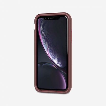 Tech21 Evo Luxe Case - хибриден кожен кейс с висока защита за iPhone XR (червен) 5