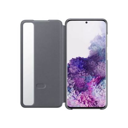 Samsung Clear View Cover EF-ZG985CJ - оригинален кейс, през който виждате информация от дисплея за Samsung Galaxy S20 Plus (сив) 2