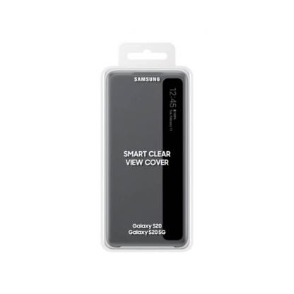 Samsung Clear View Cover EF-ZG980CJ - оригинален кейс, през който виждате информация от дисплея за Samsung Galaxy S20 (сив) 4
