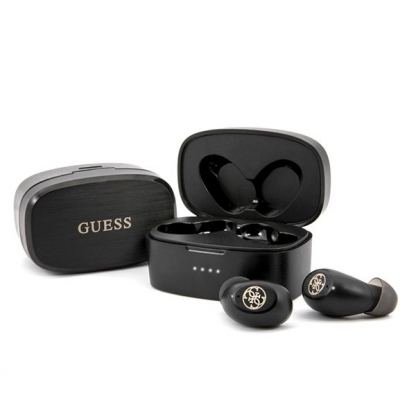 Guess TWS Bluetooth Earphones with Charging Case - безжични блутут слушалки с кейс за мобилни устройства (черен)
