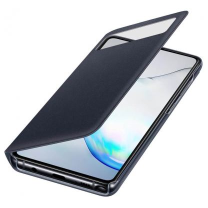 Samsung S-View Wallet Cover EF-EN770PBEGEU - оригинален калъф през който виждате информация от дисплея за Samsung Galaxy Note 10 Lite (черен) 2