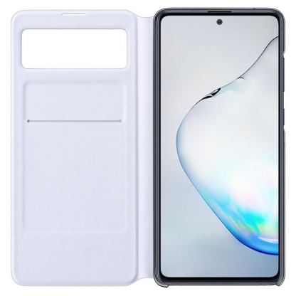 Samsung S-View Wallet Cover EF-EN770PBEGEU - оригинален калъф през който виждате информация от дисплея за Samsung Galaxy Note 10 Lite (черен) 4