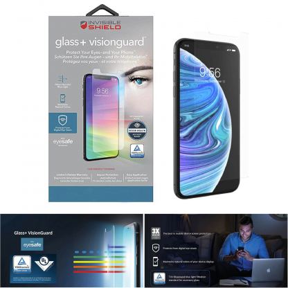 Zagg Invisible Shield Glass+ VisionGuard - калено стъклено защитно покритие за дисплея на iPhone 11 Pro Max, iPhone XS Max (прозрачен) 3