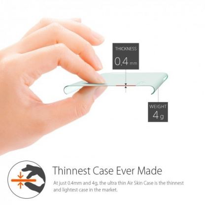 Spigen AirSkin Case - качествен ултратънък (0.4 mm) кейс за iPhone SE 2020, iPhone 7, iPhone 8 (прозрачен-мат) 3