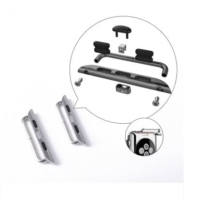 Hoco Apple Watch Band Adapter - алуминиев адаптер за всякакъв тип каишки за Apple Watch 38 mm (сребрист) 3