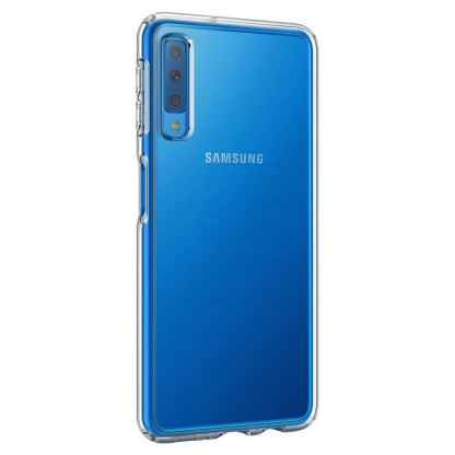 Spigen Liquid Crystal Case - тънък качествен силиконов (TPU) калъф за Samsung Galaxy A7 (2018) (прозрачен)  4