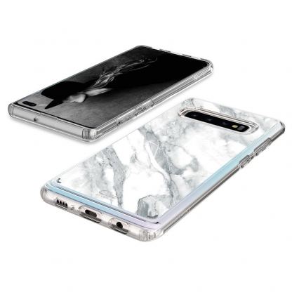 Spigen Ciel Cyrill Cecile Marble Case - дизайнерски удароустойчив кейс за Samsung Galaxy S10 Plus (бял) 6