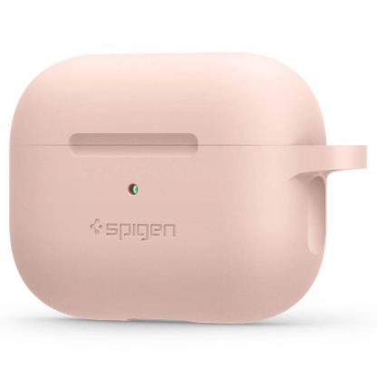 Spigen Airpods Pro Silicone Fit Case - силиконов калъф с карабинер за Apple Airpods Pro (розов) 3
