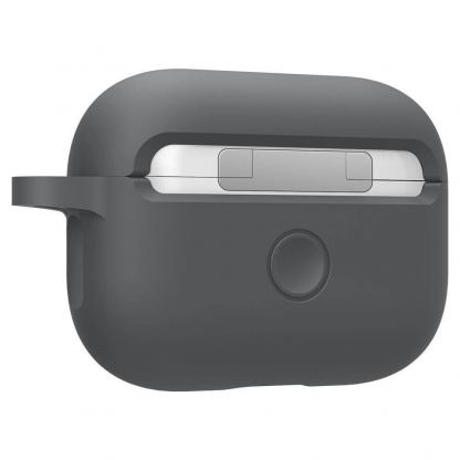 Spigen Airpods Pro Silicone Fit Case - силиконов калъф с карабинер за Apple Airpods Pro (тъмносив) 5