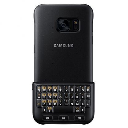 Samsung Keyboard Cover QWERTY EJ-CG930U - поликарбонатов кейс и клавиатура за Samsung Galaxy S7 SM-G930 (черен)