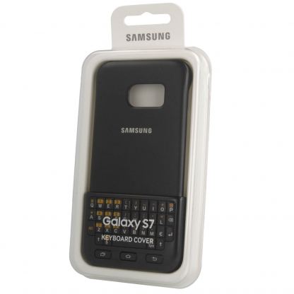 Samsung Keyboard Cover QWERTY EJ-CG930U - поликарбонатов кейс и клавиатура за Samsung Galaxy S7 SM-G930 (черен) 3