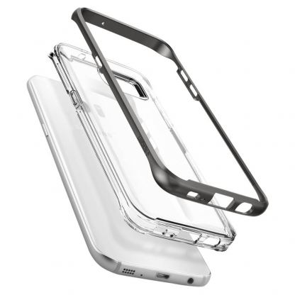 Spigen Neo Hybrid Case Crystal - хибриден кейс с висока степен на защита за Samsung Galaxy S7 Edge (прозрачен-тъмносив) 2