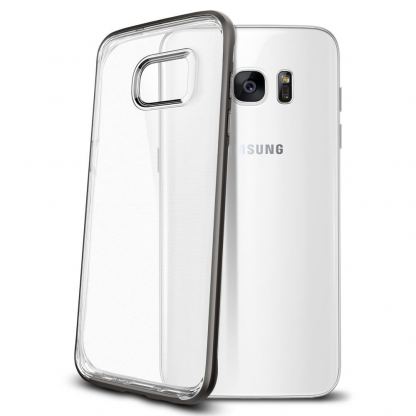 Spigen Neo Hybrid Case Crystal - хибриден кейс с висока степен на защита за Samsung Galaxy S7 Edge (прозрачен-тъмносив) 3