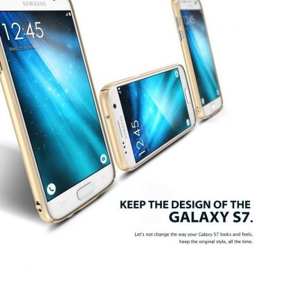 Ringke Slim Case - поликарбонатов кейс за Samsung Galaxy S7 Edge  (златист) 2
