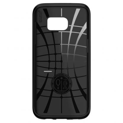 Spigen Slim Armor Case - хибриден кейс с поставка и най-висока степен на защита за Samsung Galaxy S7 Edge (черен-тъмносив) 2