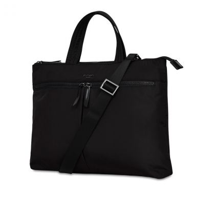 Knomo Copenhagen Ultra Lightweight Briefcase - луксозна чанта за преносими компютри до 15 инча (черен) 2