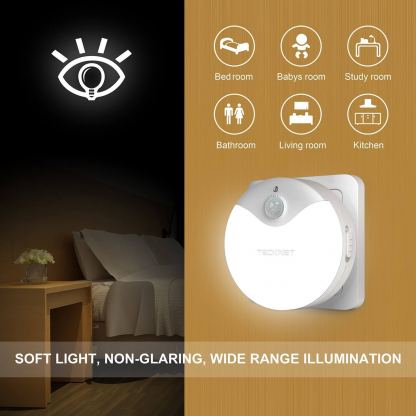 TeckNet LED07 Motion Sensor LED Night Light - сензор за движение и LED нощна светлина  4