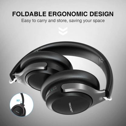 TeckNet BH922 Over-Ear Bluetooth Headphones - безжични блутут слушалки с микрофон за мобилни устройства (черен) 5