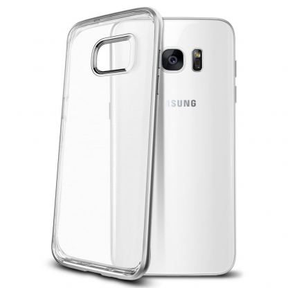 Spigen Neo Hybrid Case Crystal - хибриден кейс с висока степен на защита за Samsung Galaxy S7 Edge (прозрачен-сребрист) 3
